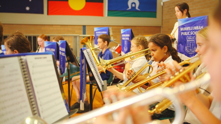 School Band playing